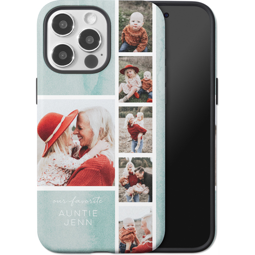 Watercolor Favorite Filmstrip iPhone Case, Silicone Liner Case, Matte, iPhone 15 Pro Max, Green