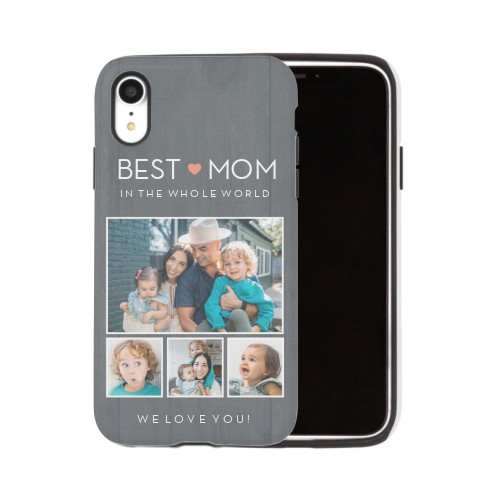 Whole World Love iPhone Case, Silicone Liner Case, Matte, iPhone XR, Pink, salmon