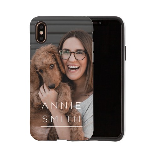 Simply Personal iPhone Case, Silicone Liner Case, Matte, iPhone XS, White, white