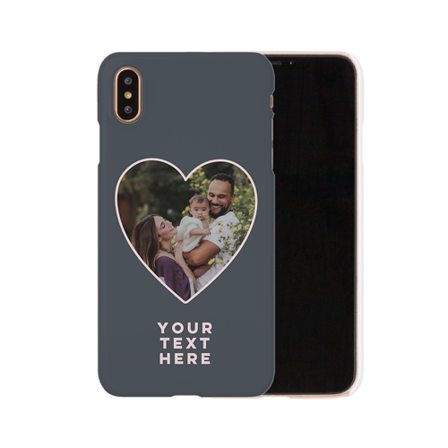 Heart Cutout iPhone Case, Slim Case, Matte, iPhone XS Max, Black, silhouette