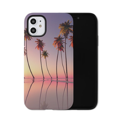 Palm Tree Sunset iPhone Case, Silicone Liner Case, Matte, iPhone 11, Multicolor