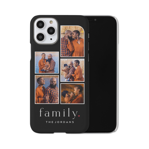 Family Heart iPhone Case, Slim Case, Matte, iPhone 11 Pro, Black