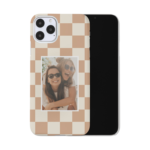 Checkerboard iPhone Case, Slim Case, Matte, iPhone 11 Pro Max, Beige, antique white