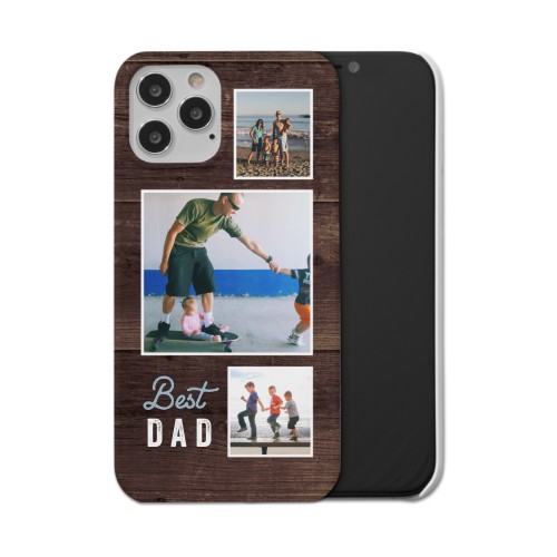 Best Ever Wood Trio iPhone Case, Slim Case, Matte, iPhone 12 Pro, Blue, celeste