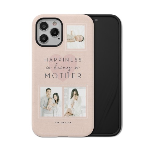 Full of Happiness iPhone Case, Silicone Liner Case, Matte, iPhone 12 Pro, Pink, priscilla