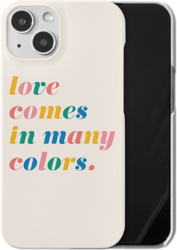 Love in Many Colors iPhone Case, Slim Case, Matte, iPhone 13, Multicolor