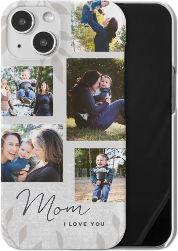 Foliage Linen iPhone Case, Slim Case, Matte, iPhone 13, Brown, cafe