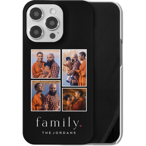 Family Heart iPhone Case, Slim Case, Matte, iPhone 13 Pro, Black