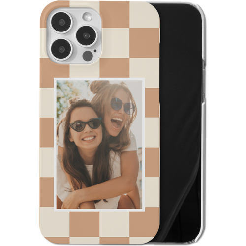 Checkerboard iPhone Case, Slim Case, Matte, iPhone 13 Pro Max, Beige, antique white