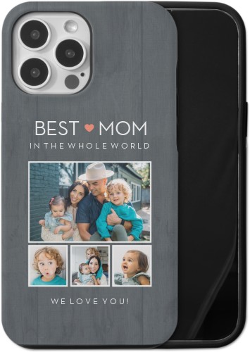 Whole World Love iPhone Case, Silicone Liner Case, Matte, iPhone 13 Pro Max, Pink, salmon