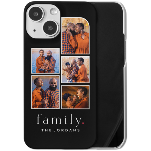 Family Heart iPhone Case, Slim Case, Matte, iPhone 13 Mini, Black