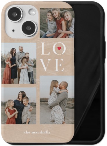 Sand Stacked Love iPhone Case, Silicone Liner Case, Matte, iPhone 13 Mini, Beige