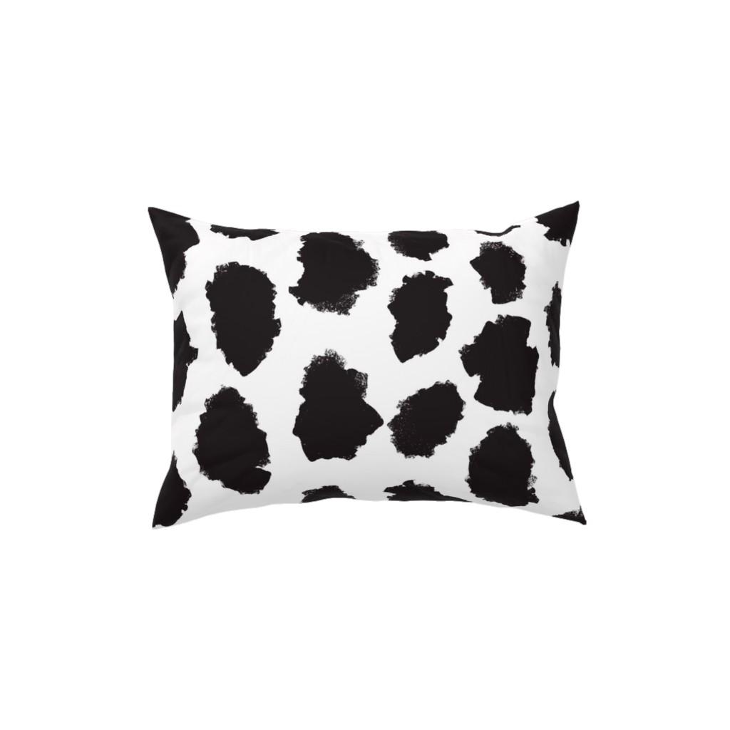 Juno - Black & White Pillow, Woven, White, 12x16, Double Sided, Black