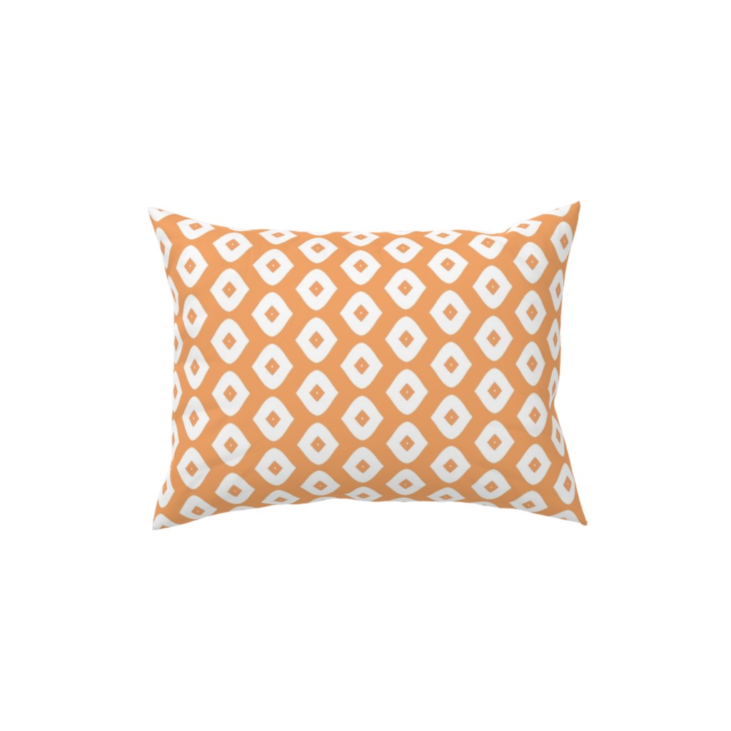 Diamond Girl - Orange Pillow, Woven, White, 12x16, Double Sided, Orange