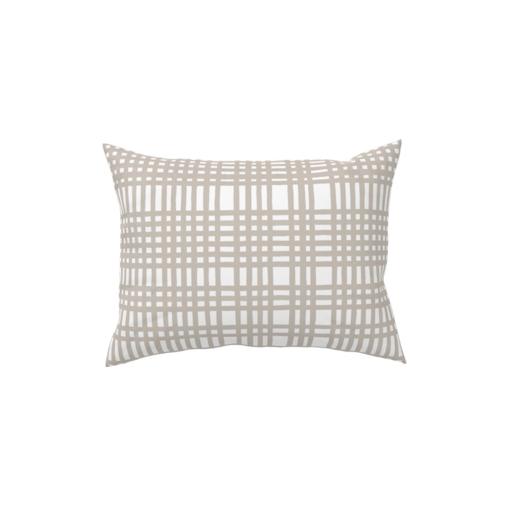 Loose Weave Pillow, Woven, White, 12x16, Double Sided, Gray