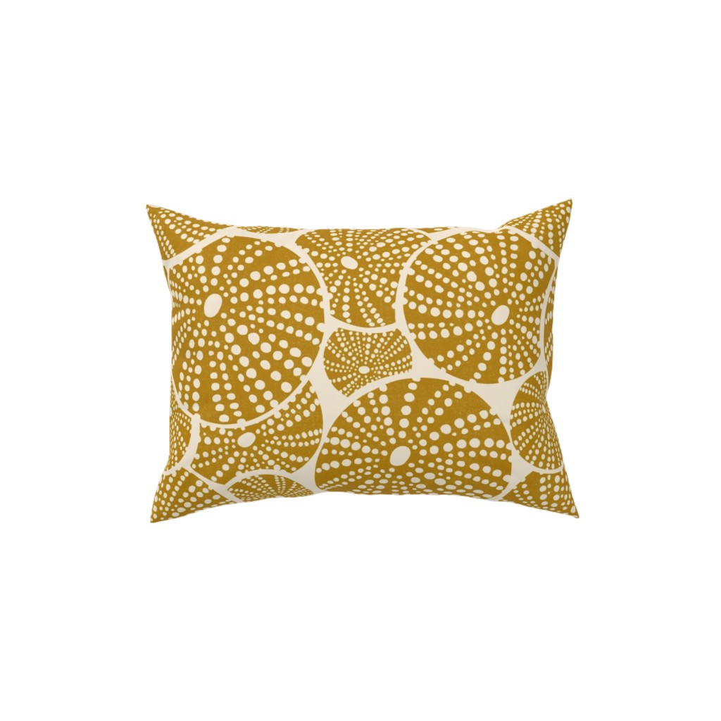 Bed of Urchins - Yellow Pillow, Woven, White, 12x16, Double Sided, Yellow