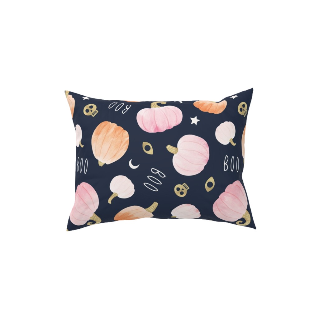 Halloween Pumpkins - Pastel Pillow, Woven, White, 12x16, Double Sided, Orange, Orange