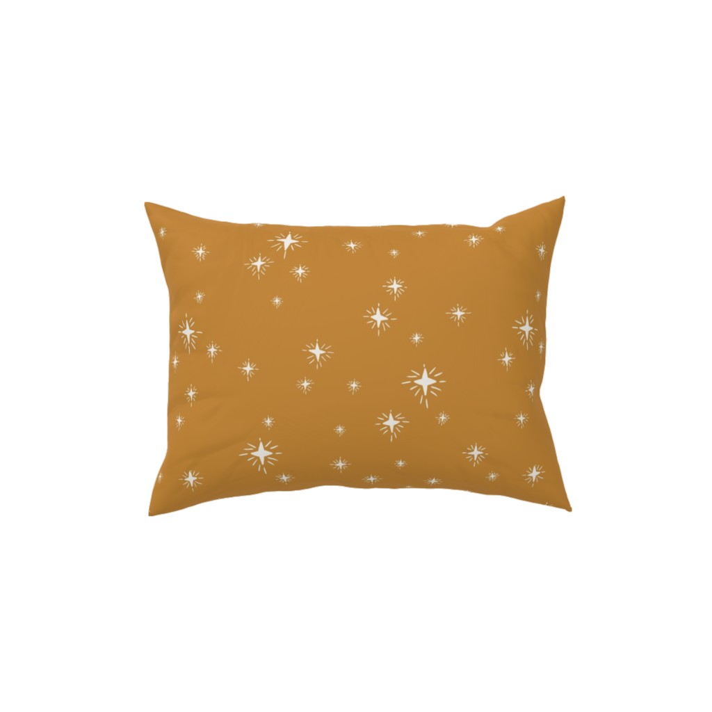 Star Light Star Bright Pillow, Woven, White, 12x16, Double Sided, Yellow