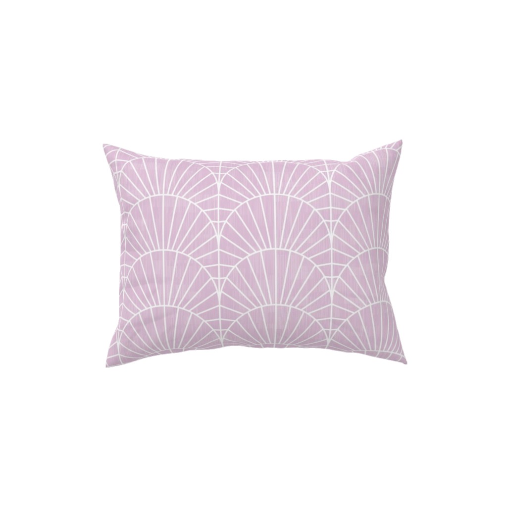 Art Deco Fields - Lavender Pillow, Woven, White, 12x16, Double Sided, Purple
