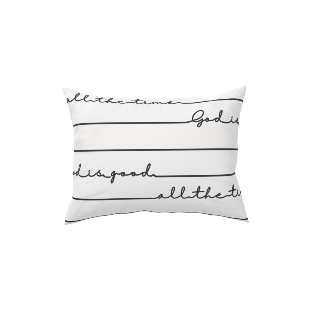God Is Good Print - Neutral Pillow, Woven, White, 12x16, Double Sided, White