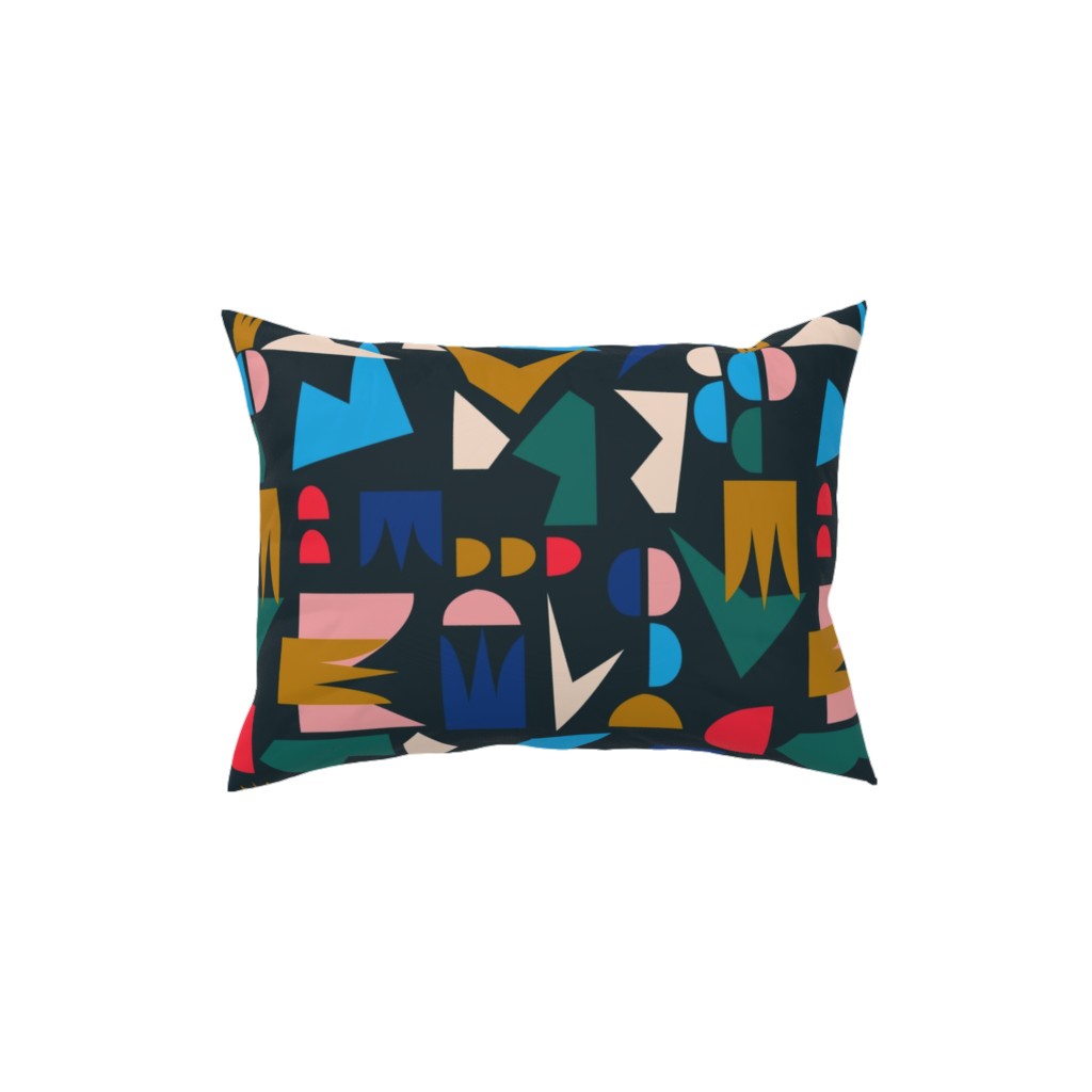 Shape of Things - Multi Pillow, Woven, White, 12x16, Double Sided, Multicolor