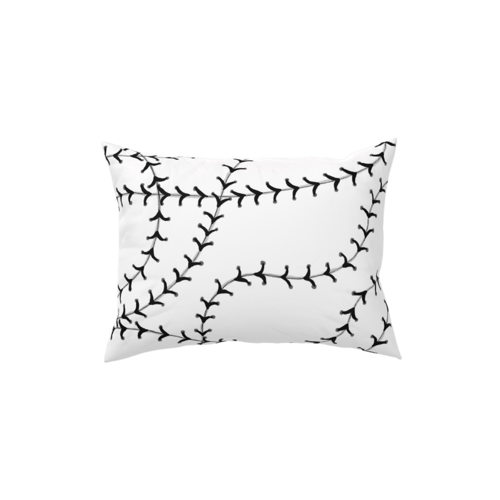 Ball Pillow, Woven, White, 12x16, Double Sided, White, White