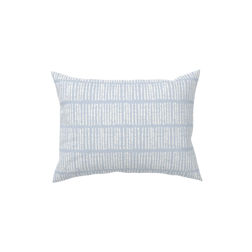 Dash - Blue Pillow, Woven, White, 12x16, Double Sided, Blue