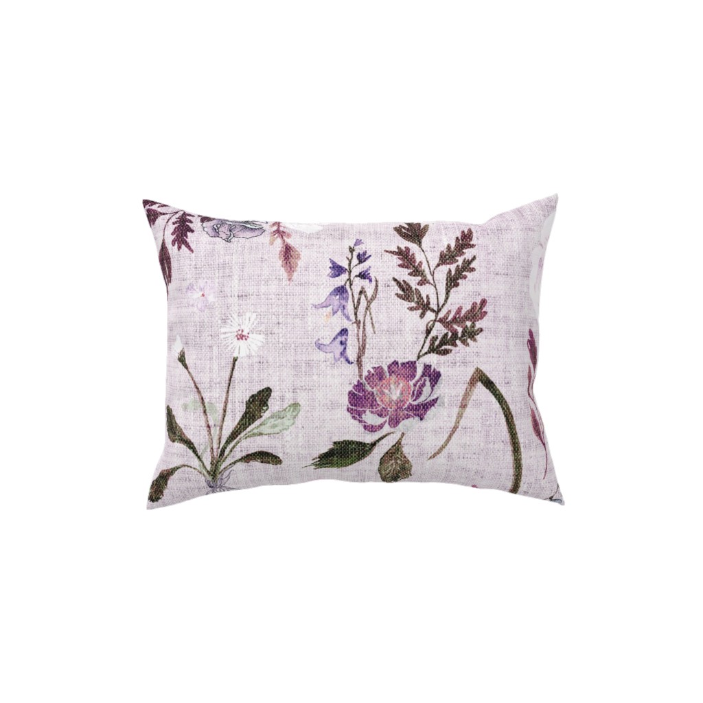 Jane - Lavender Pillow, Woven, White, 12x16, Double Sided, Purple