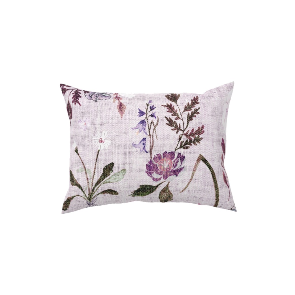 Jane - Lavender Pillow, Woven, White, 12x16, Double Sided, Purple, Purple