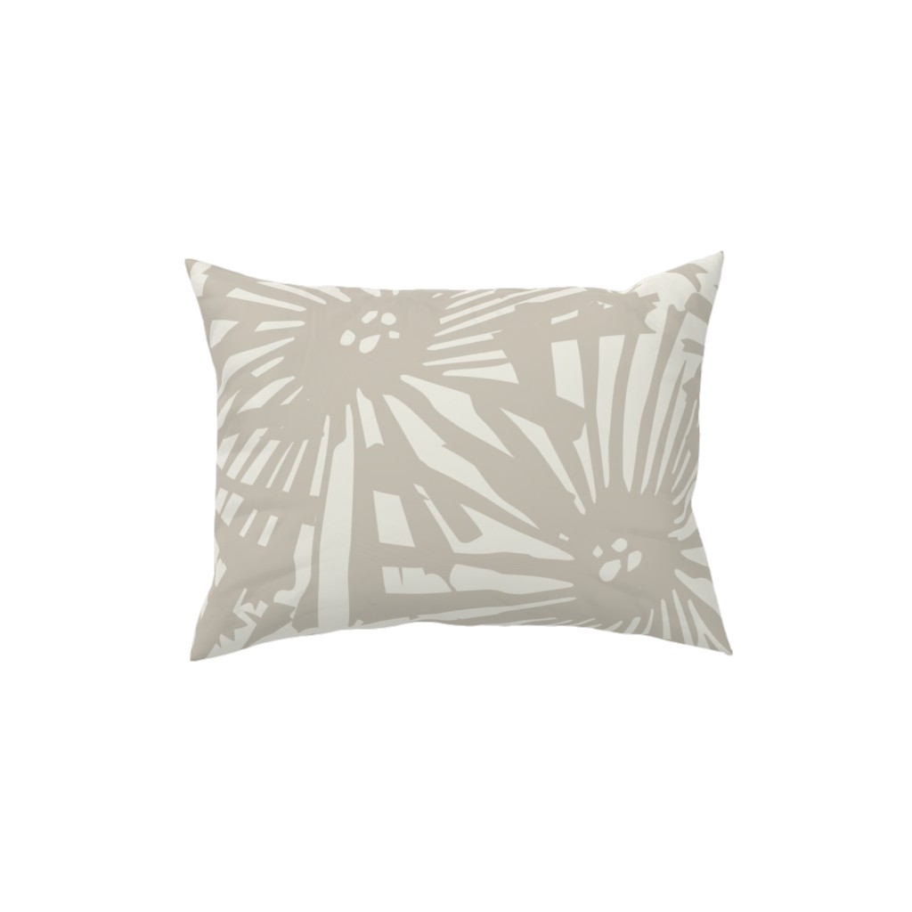 Large Cactus Flower Bloom - Beige Pillow, Woven, White, 12x16, Double Sided, Beige