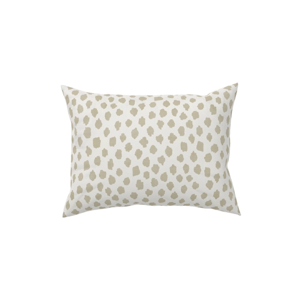Khaki Spots - Gray Pillow, Woven, White, 12x16, Double Sided, Gray