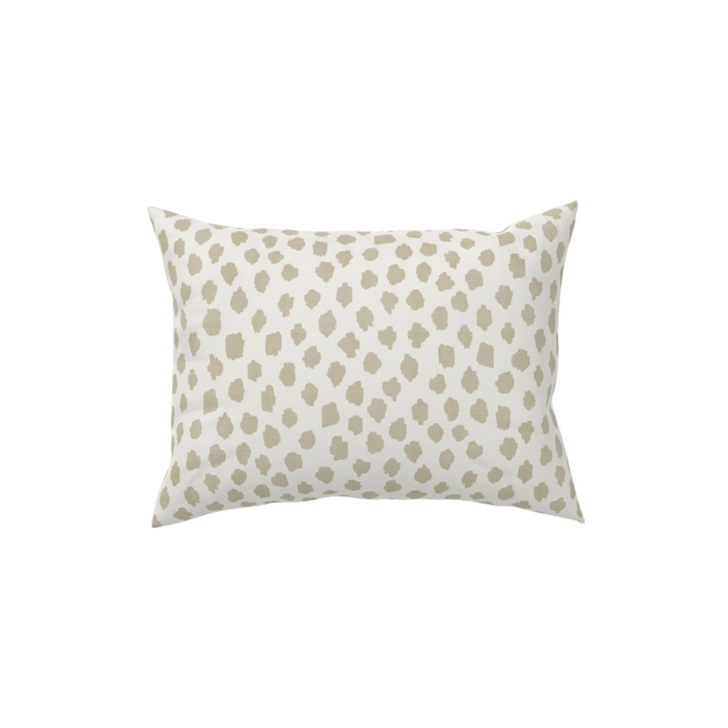 Khaki Spots - Gray Pillow, Woven, White, 12x16, Double Sided, Gray, Gray