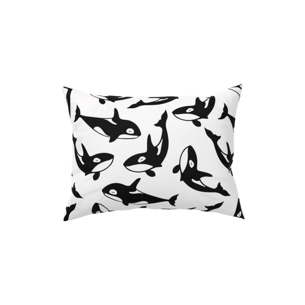 Orca Pillow, Woven, White, 12x16, Double Sided, White