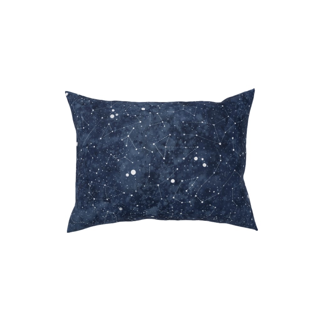 Star Constellations - Blue Pillow, Woven, White, 12x16, Double Sided, Blue