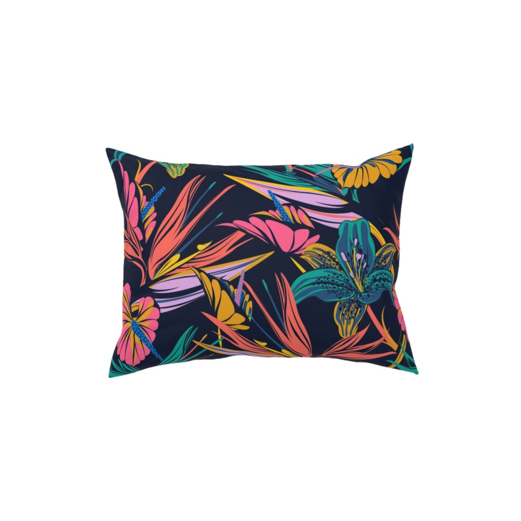 Electric Paradise Pillow, Woven, White, 12x16, Double Sided, Multicolor