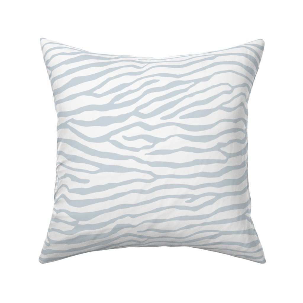 Brackenbury Beach Custom - Blue Pillow, Woven, White, 16x16, Double Sided, Gray, Gray