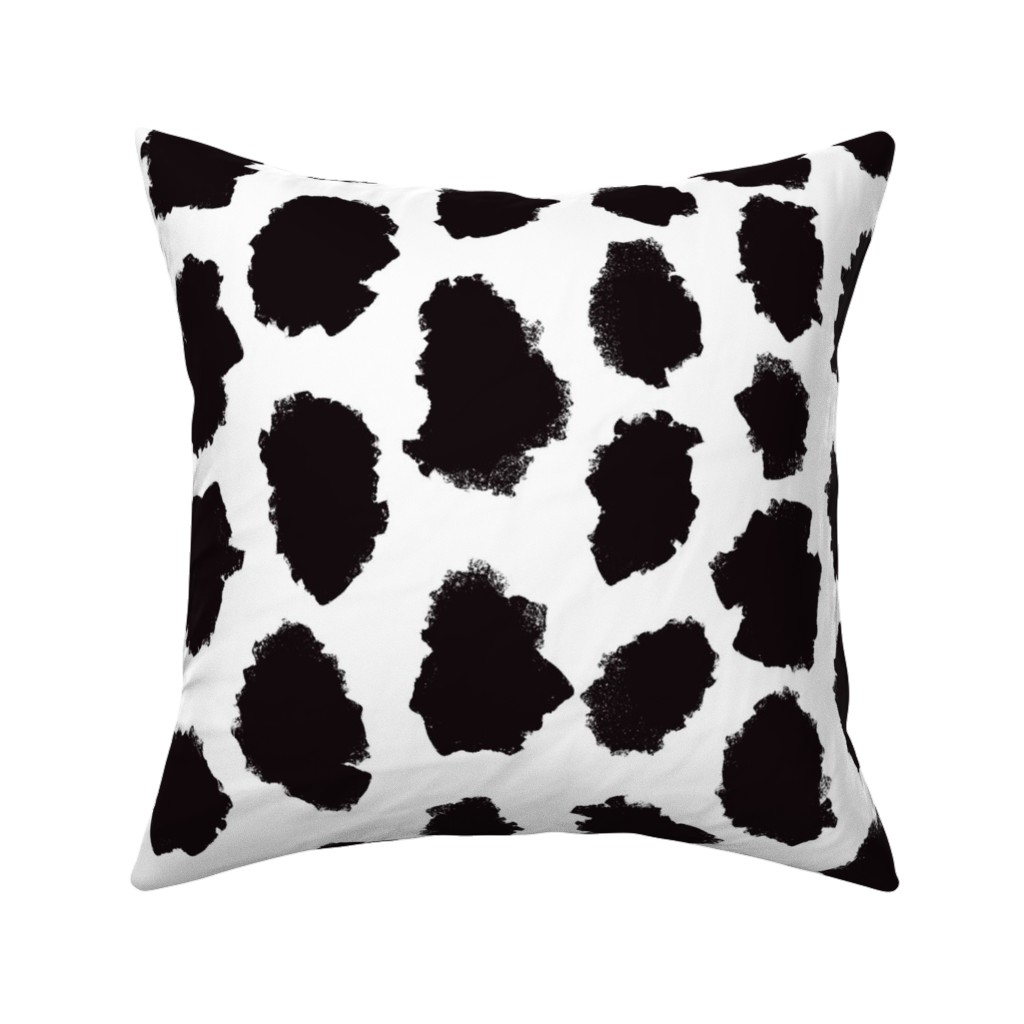 Juno - Black & White Pillow, Woven, White, 16x16, Double Sided, Black
