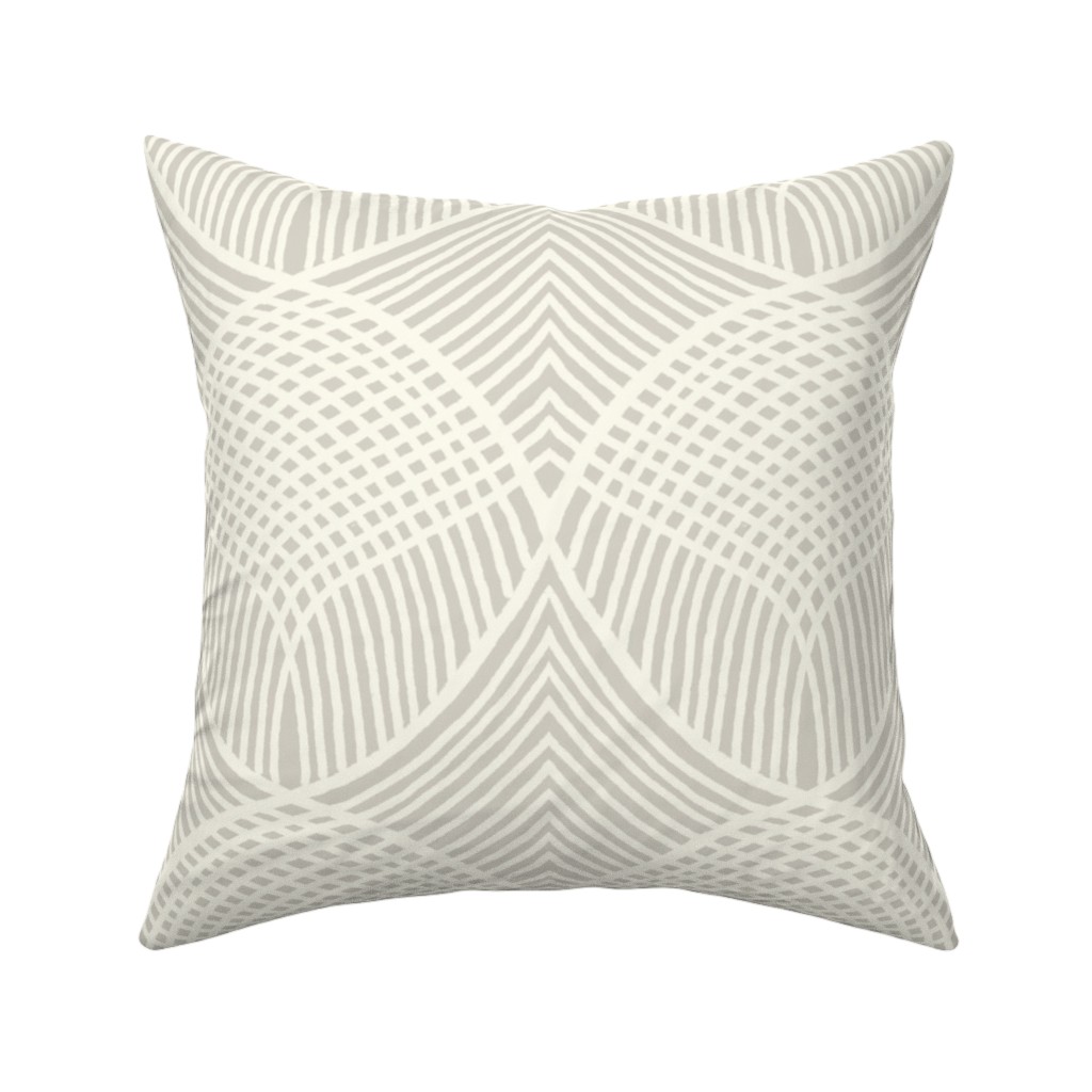 Richmond - Light Pillow, Woven, White, 16x16, Double Sided, Beige