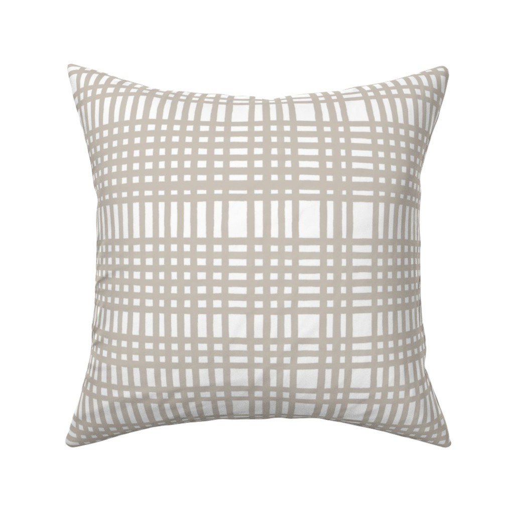 Loose Weave Pillow, Woven, White, 16x16, Double Sided, Gray