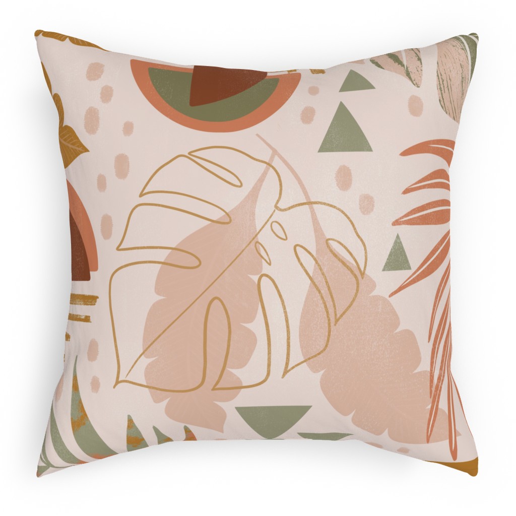 Palm Springs - Multi Pillow, Woven, White, 18x18, Double Sided, Multicolor