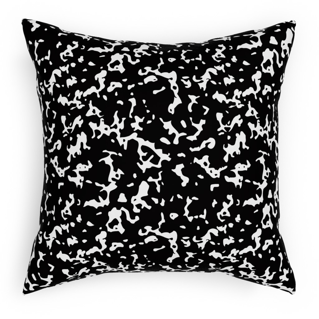 Composition Notebook - Black & White Pillow, Woven, White, 18x18, Double Sided, Black