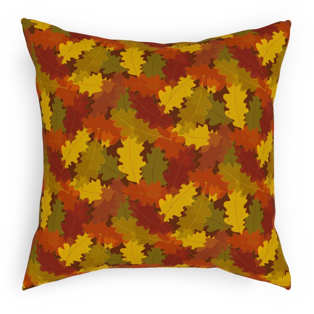 Oak Pile Pillow, Woven, White, 18x18, Double Sided, Orange, Orange