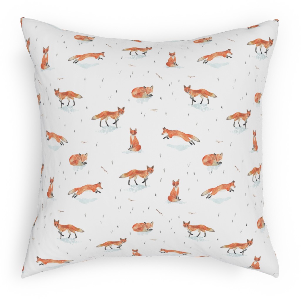 White And Orange Pillow