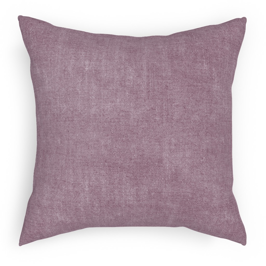 Canvas Texture in Light Lilac Pillow, Woven, White, 18x18, Double Sided, Purple, Purple