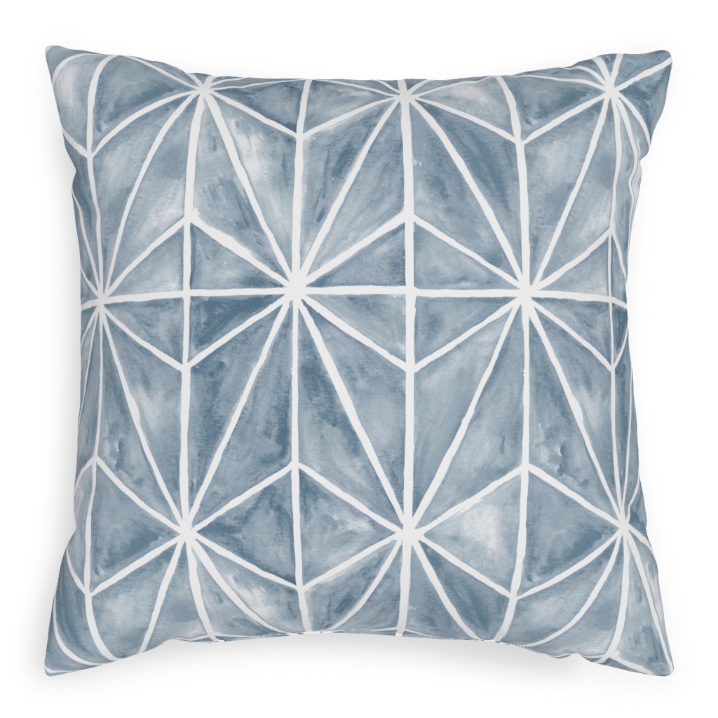 Coastal Stars - Blue Pillow, Woven, White, 20x20, Double Sided, Blue