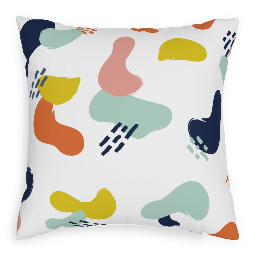 Playground - Multi Pillow, Woven, White, 20x20, Double Sided, Multicolor