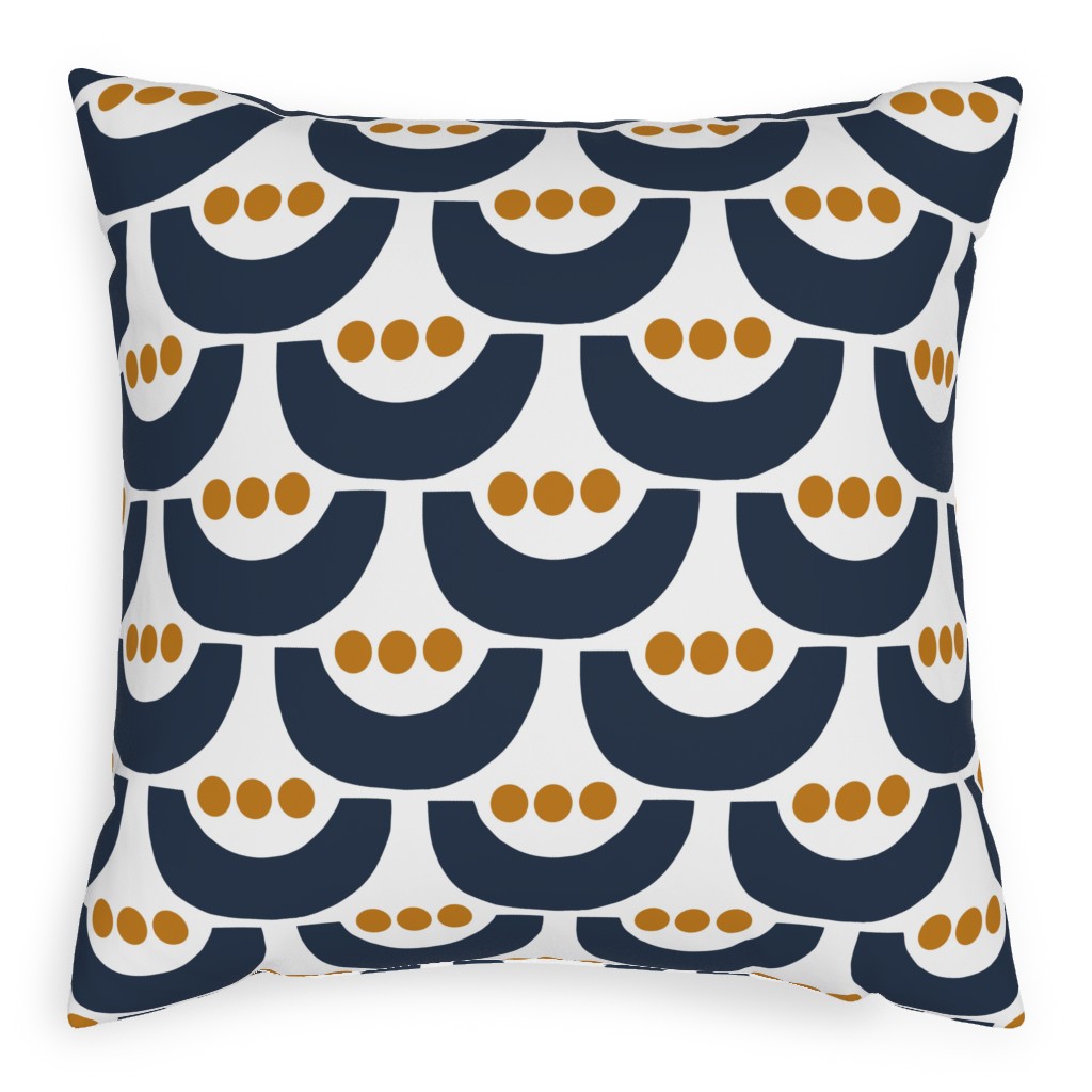 Tulip Pillow, Woven, White, 20x20, Double Sided, Blue, Park Night