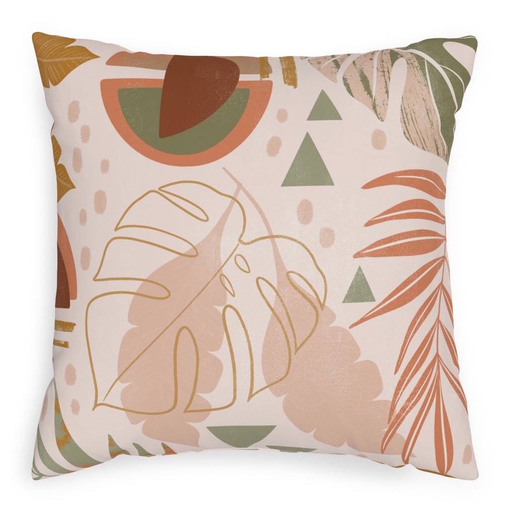 Palm Springs - Multi Pillow, Woven, White, 20x20, Double Sided, Multicolor