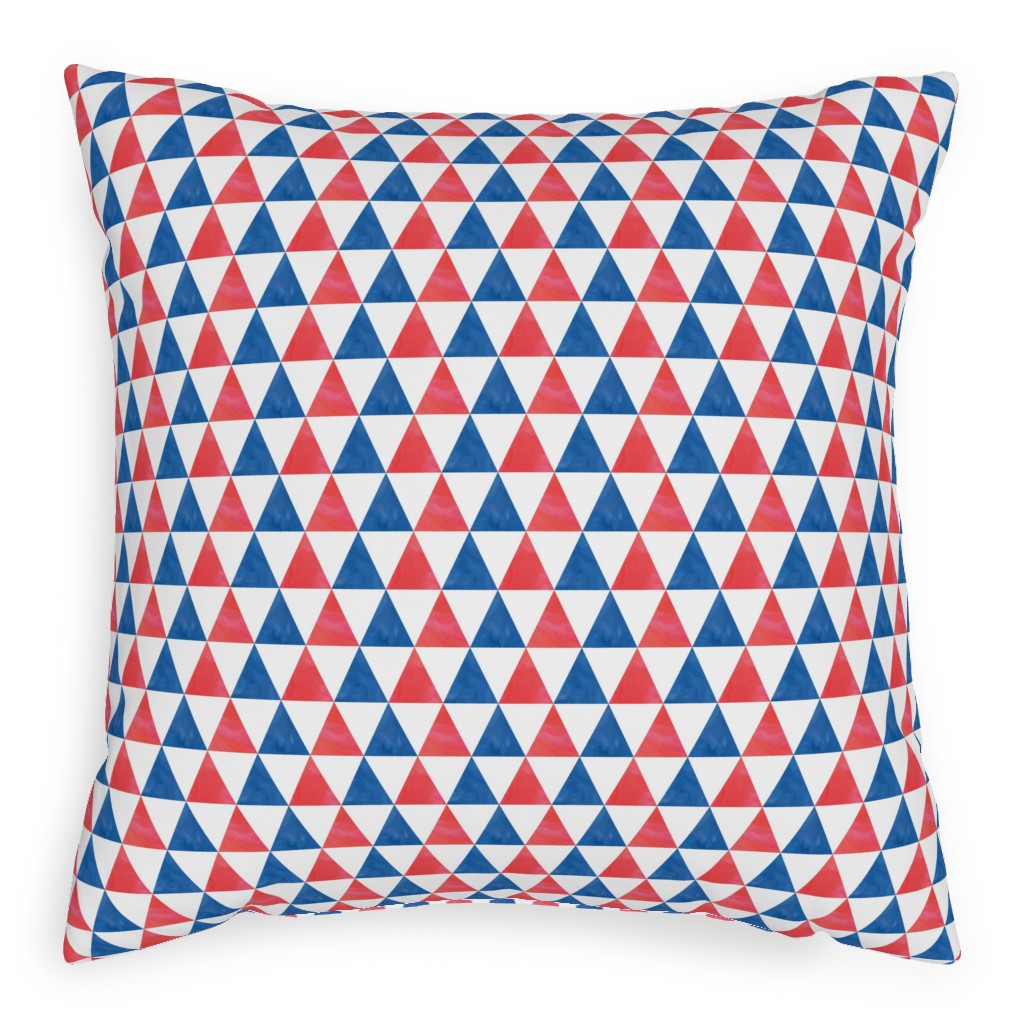 Faded Triangles - Multi Pillow, Woven, White, 20x20, Double Sided, Multicolor