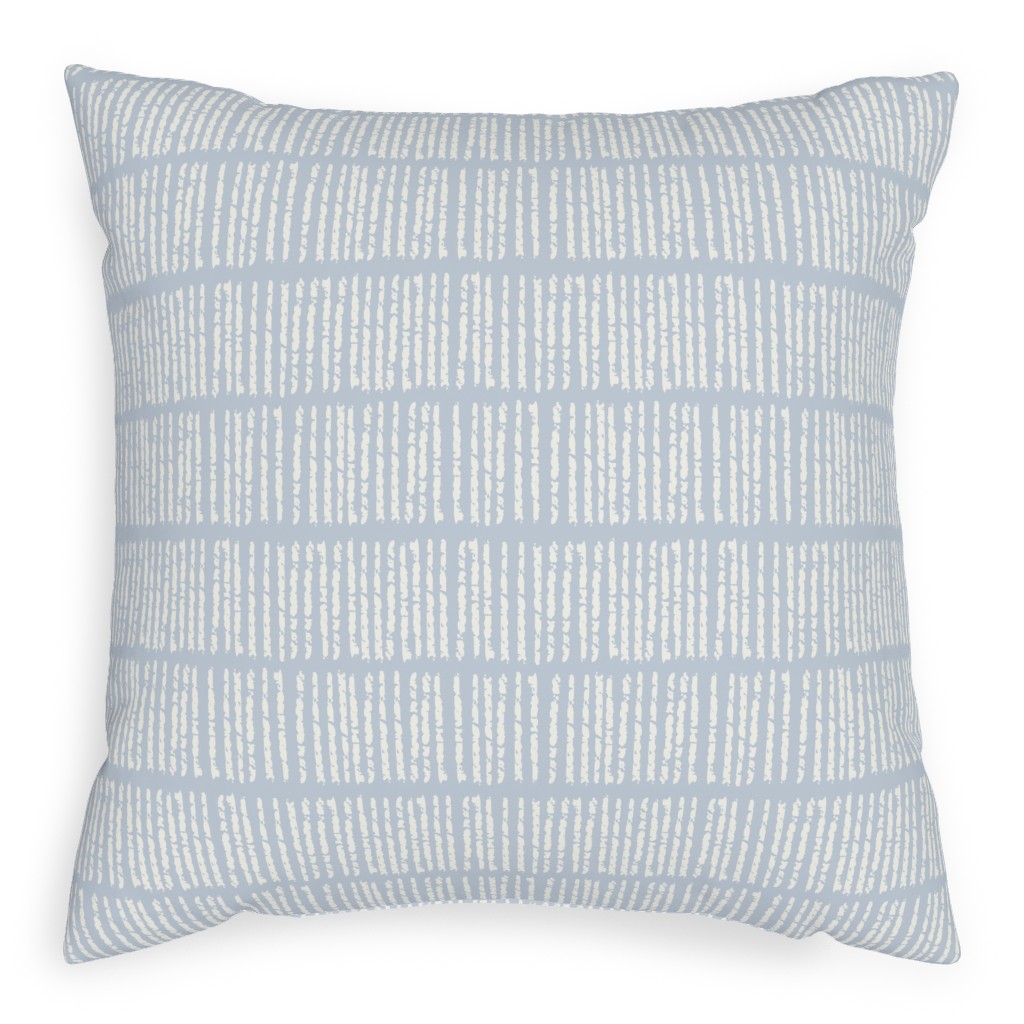 Dash - Blue Pillow, Woven, White, 20x20, Double Sided, Blue, True Blue